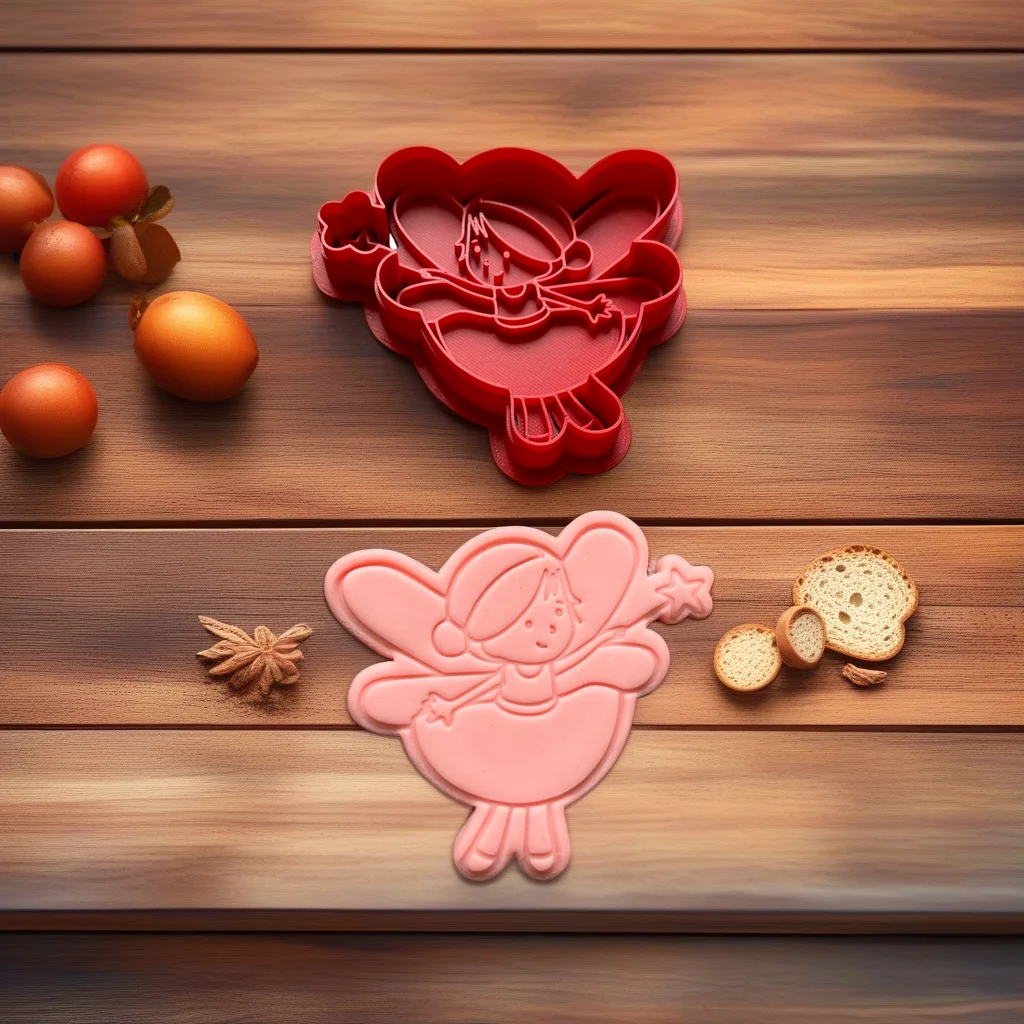  Fairy Cookie Cutter Stamp Mushroom Bow Design - View 3