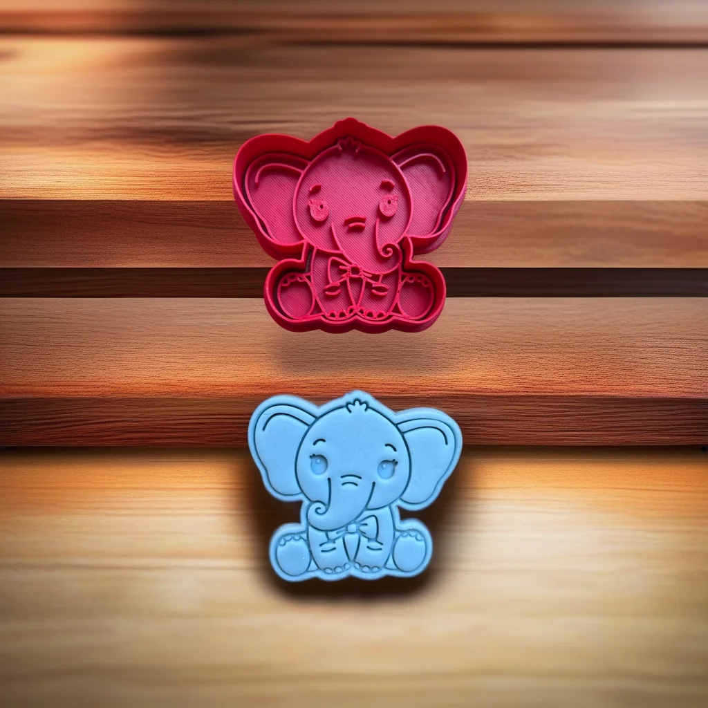  Baby Elephant Cookie Cutter with Bow Tie Design Stainless Steel 3-Inch - View 1