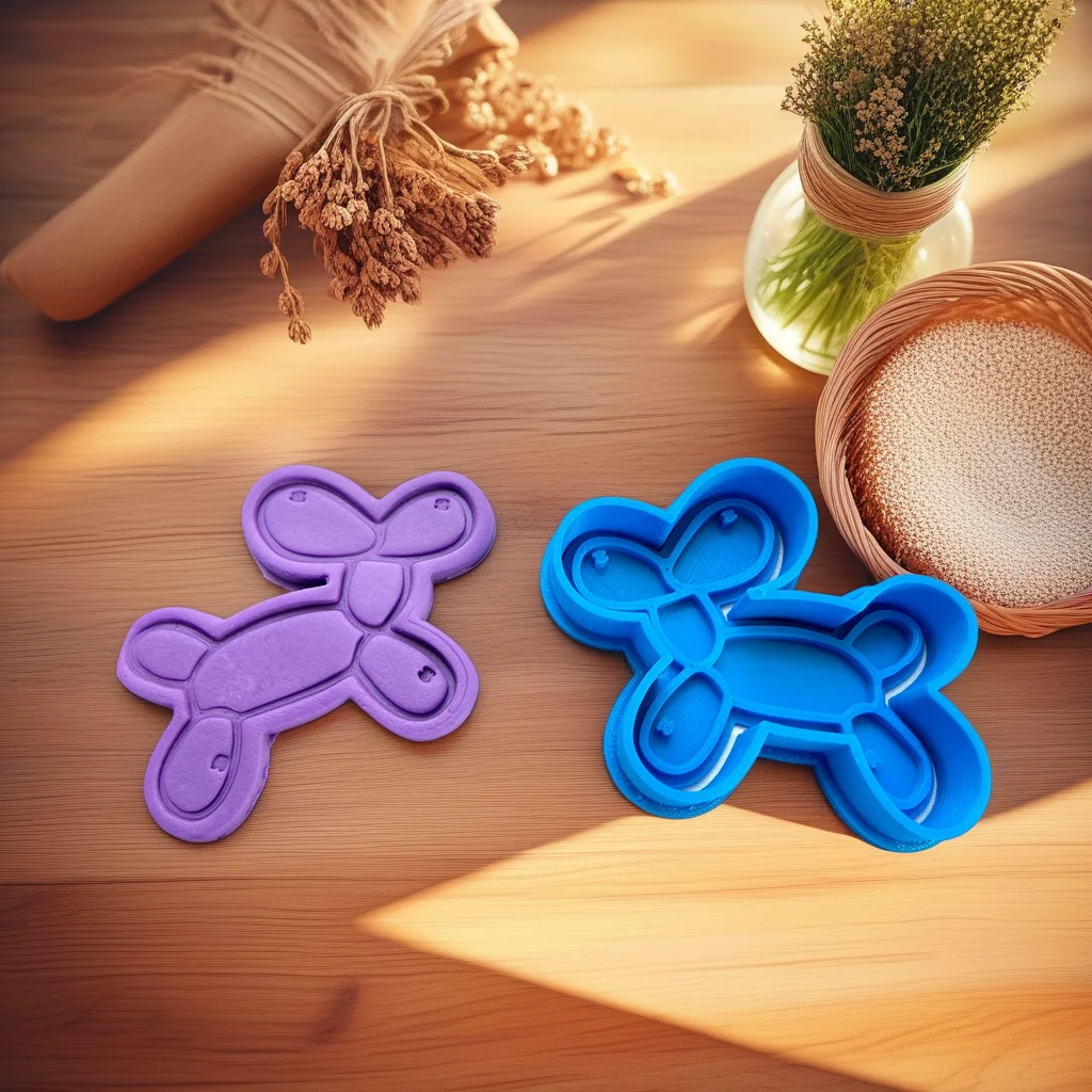  Balloon Cookie Cutter Stamp Set, Balloon Bunch and Balloon Puppy Design - View 1
