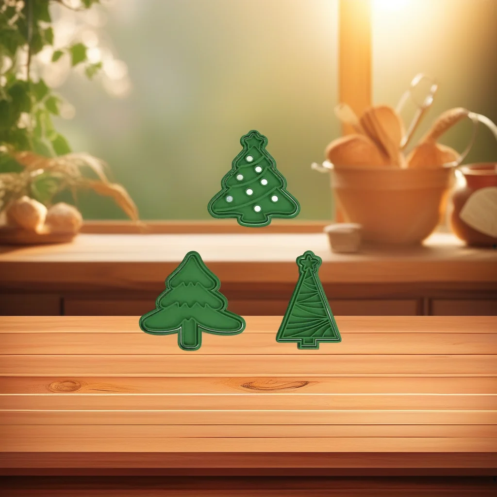  Christmas Tree Baubles Straight Edge Chubby Design Set