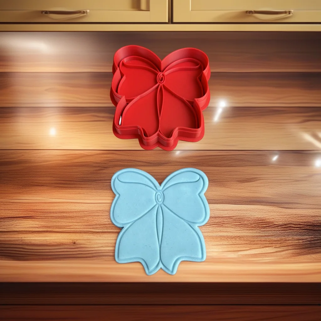  Fairy Cookie Cutter Stamp Mushroom Bow Design - View 5