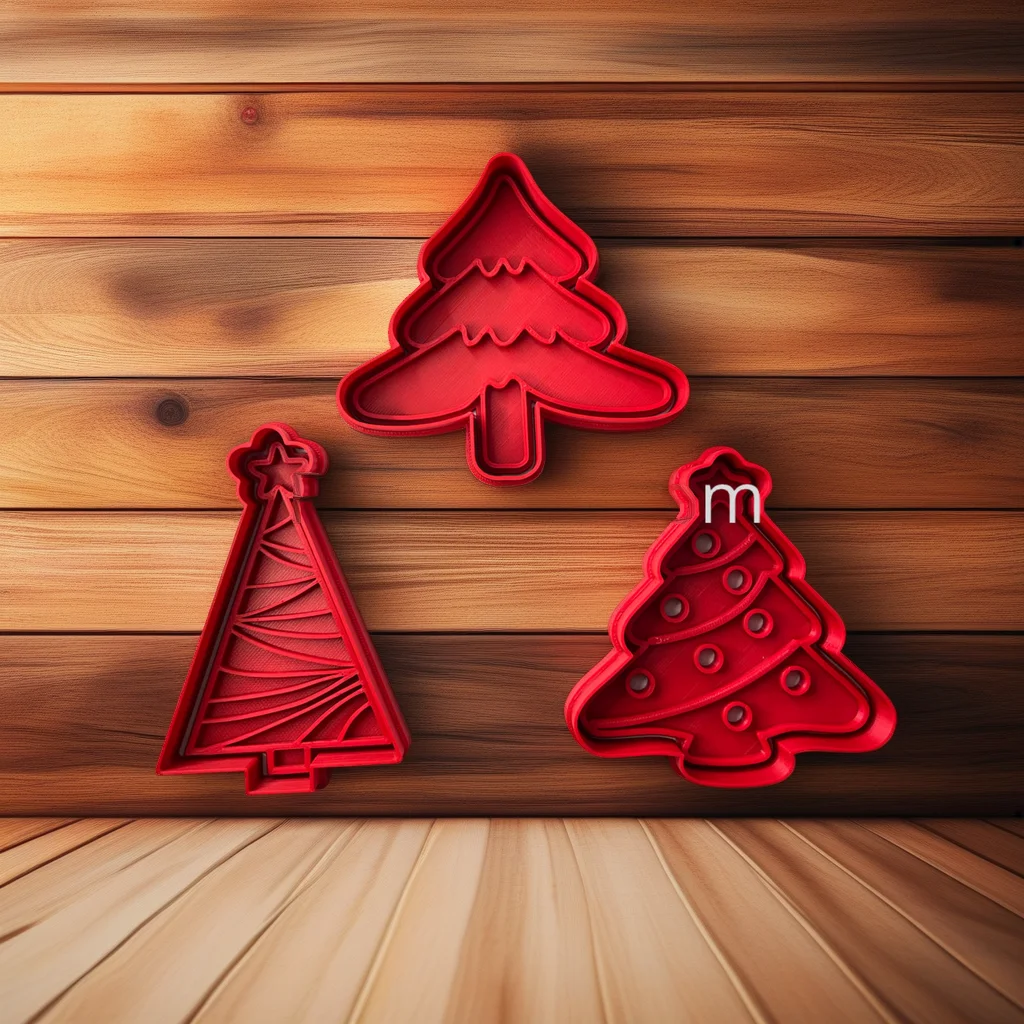  Christmas Cookie Cutter Stamp Set, Santa Gingerbread Man Train Design - View 9