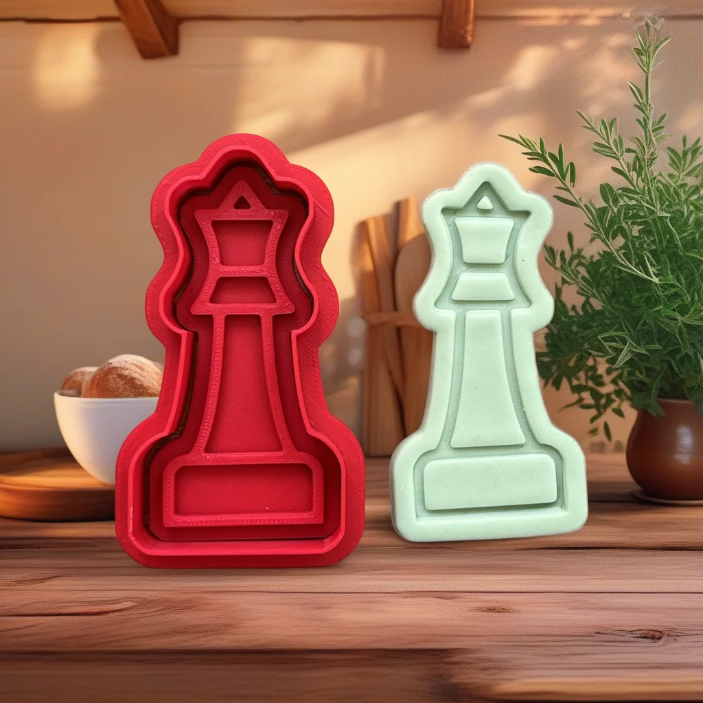  Chess Piece Cookie Cutter Set, 6-Piece Set Including King Queen Bishop Rook Knight Pawn - View 5