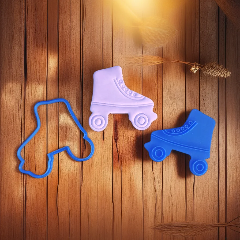  Roller Skate Cookie Cutter and Stamp Set