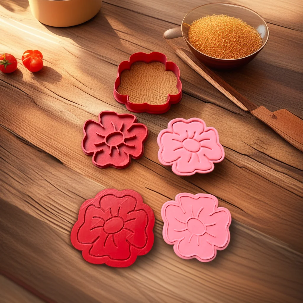 Poppy flower cookie cutter and embosser, Remembrance Day theme