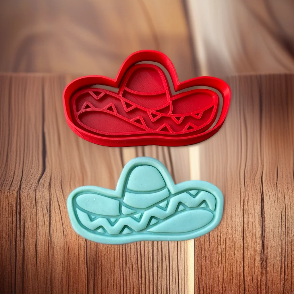  Mexican Cookie Cutter Stamp Llama Cactus Sombrero Set - View 4