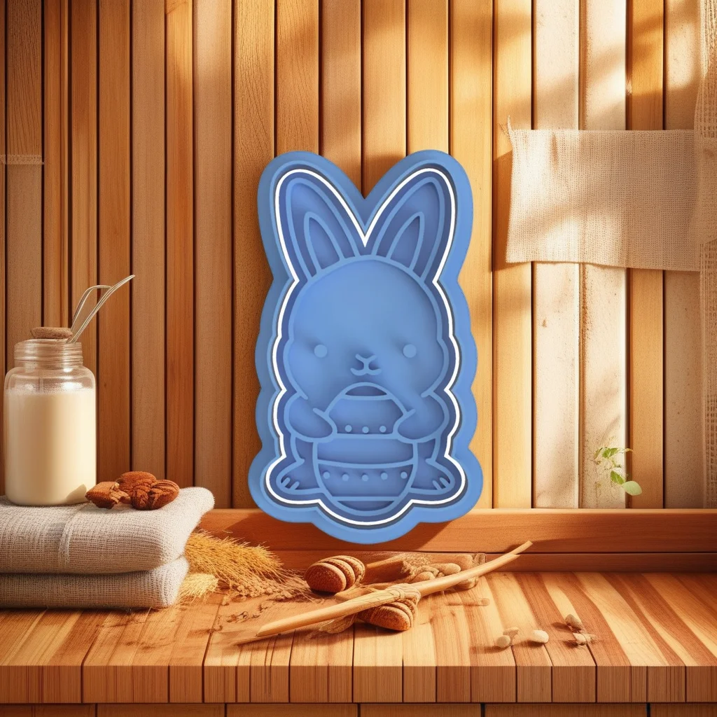  Easter Cookie Cutter Set, Rabbit Chicken and Egg Shapes, Stainless Steel - View 9