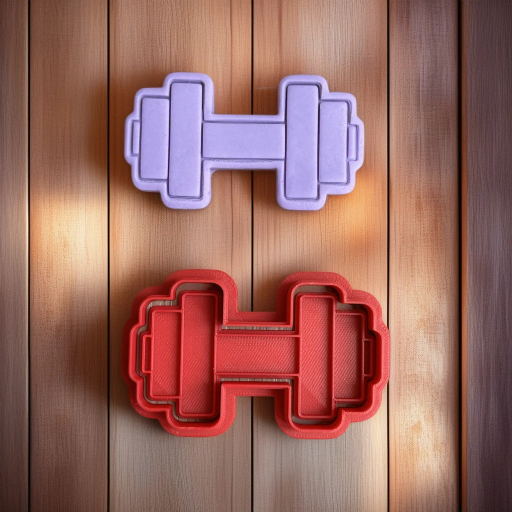  Gym Set Cookie Cutter Stamp Muscle Kettle Bell Dumbbell Weight 4-Piece Set - View 6
