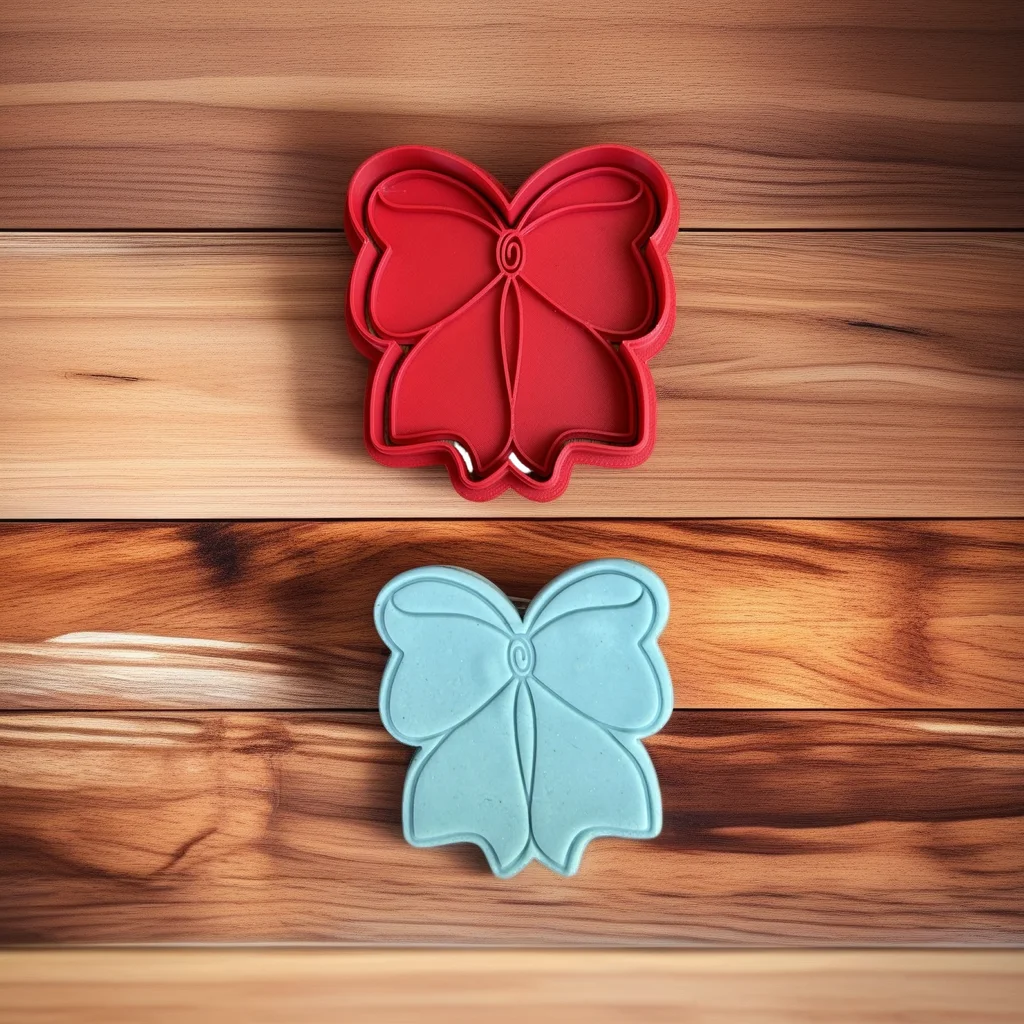  Fairy Cookie Cutter Stamp Mushroom Bow Design - View 6