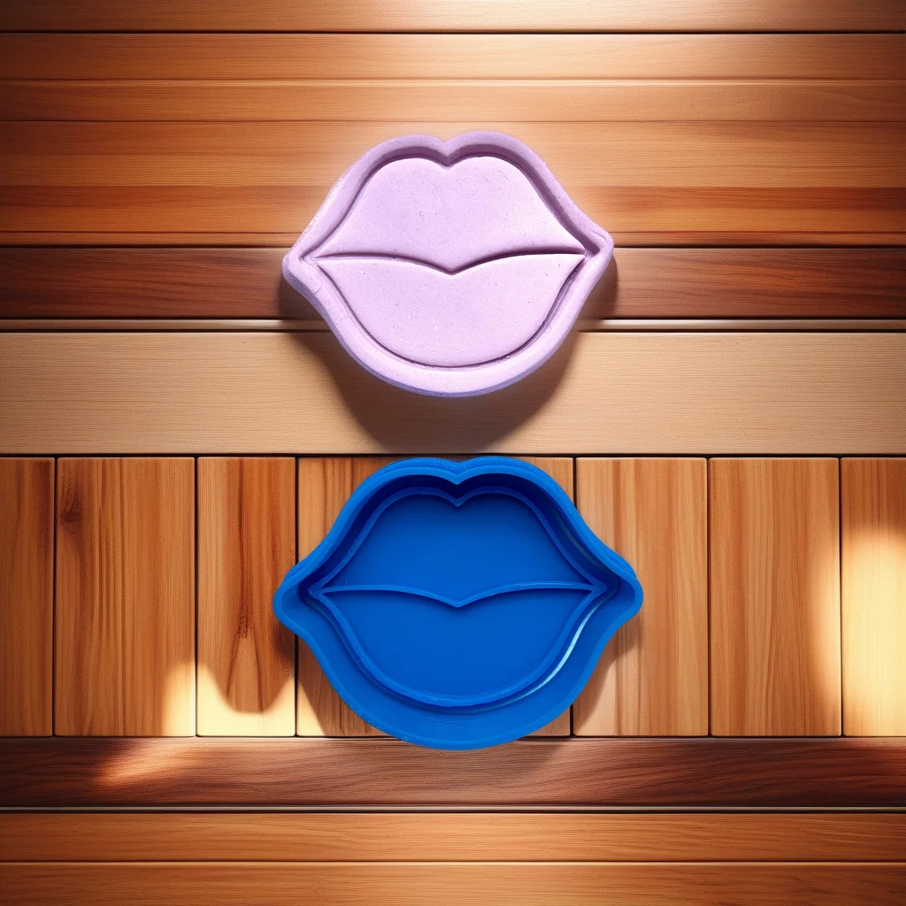  Lips Cookie Cutter Stamp, Valentine's Day Fondant Embosser for Cake Decoration - View 3