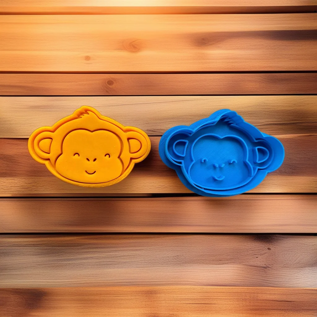  Monkey Cookie Cutter Stamp Set, Jungle Theme for Baby Showers