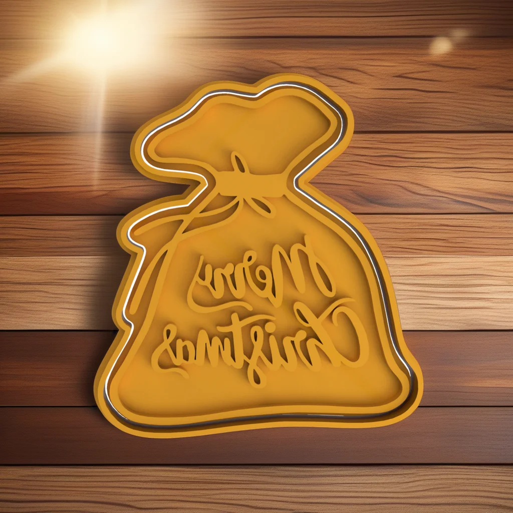  Christmas Cookie Cutter Stamp Set, Santa Gingerbread Man Train Design - View 3