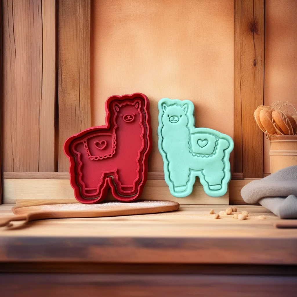  Mexican Cookie Cutter Stamp Llama Cactus Sombrero Set - View 1