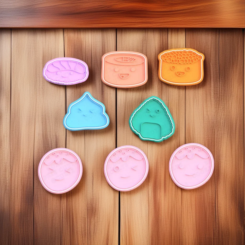  Sushi Set Cookie Cutter Stamp  8-Piece Assortment