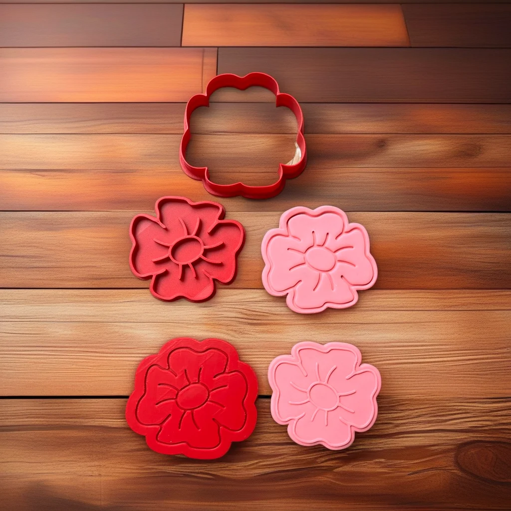  Poppy flower cookie cutter and embosser, Remembrance Day theme - View 4