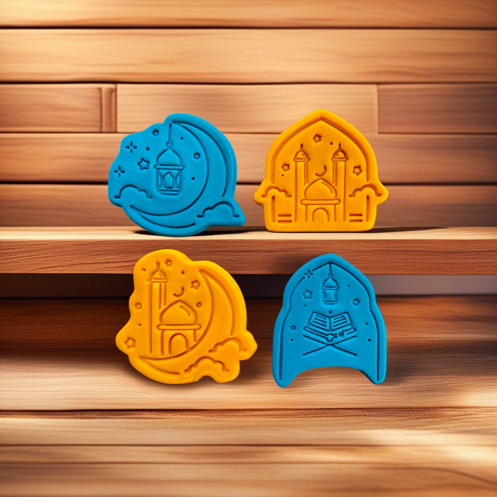  Ramadan Eid Cookie Fondant Embosser Moon Star Mosque Quran Set