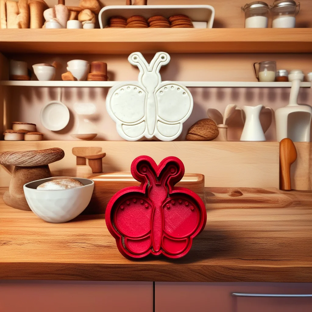  Butterfly Cookie Cutter Stamp, Stainless Steel, Standard Size - View 1