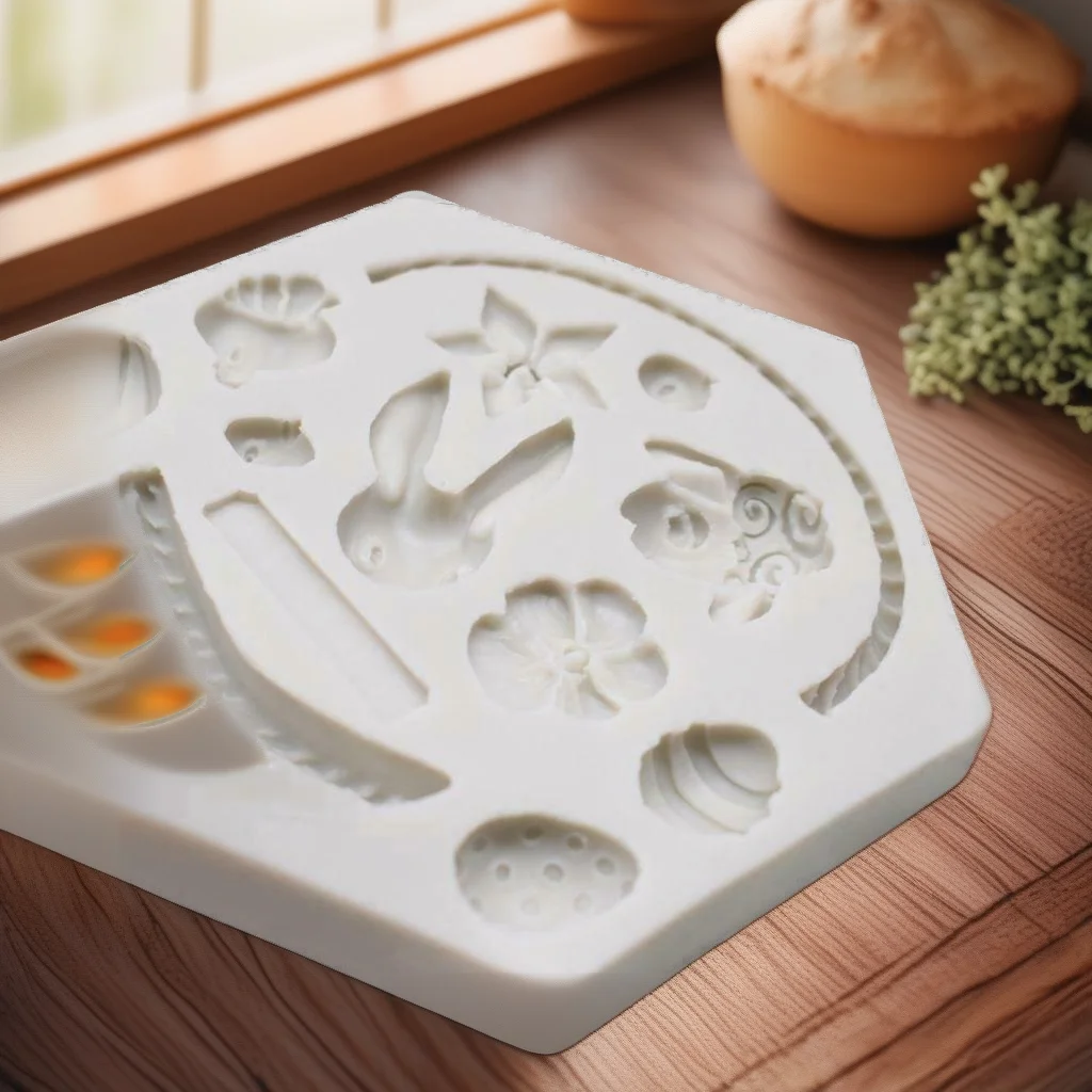 Easter Silicone Mould Daffodil Sheep Rabbit Chicken Egg Basket Eid al Adha Baking Tool - View 4