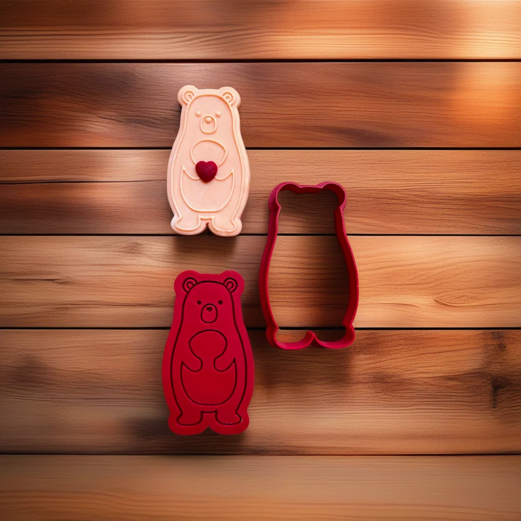  Love You Bear Much Cookie Cutter Stamp Debosser - View 1