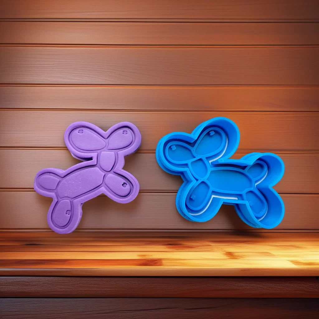  Balloon Cookie Cutter Stamp Set, Balloon Bunch and Balloon Puppy Design - View 3