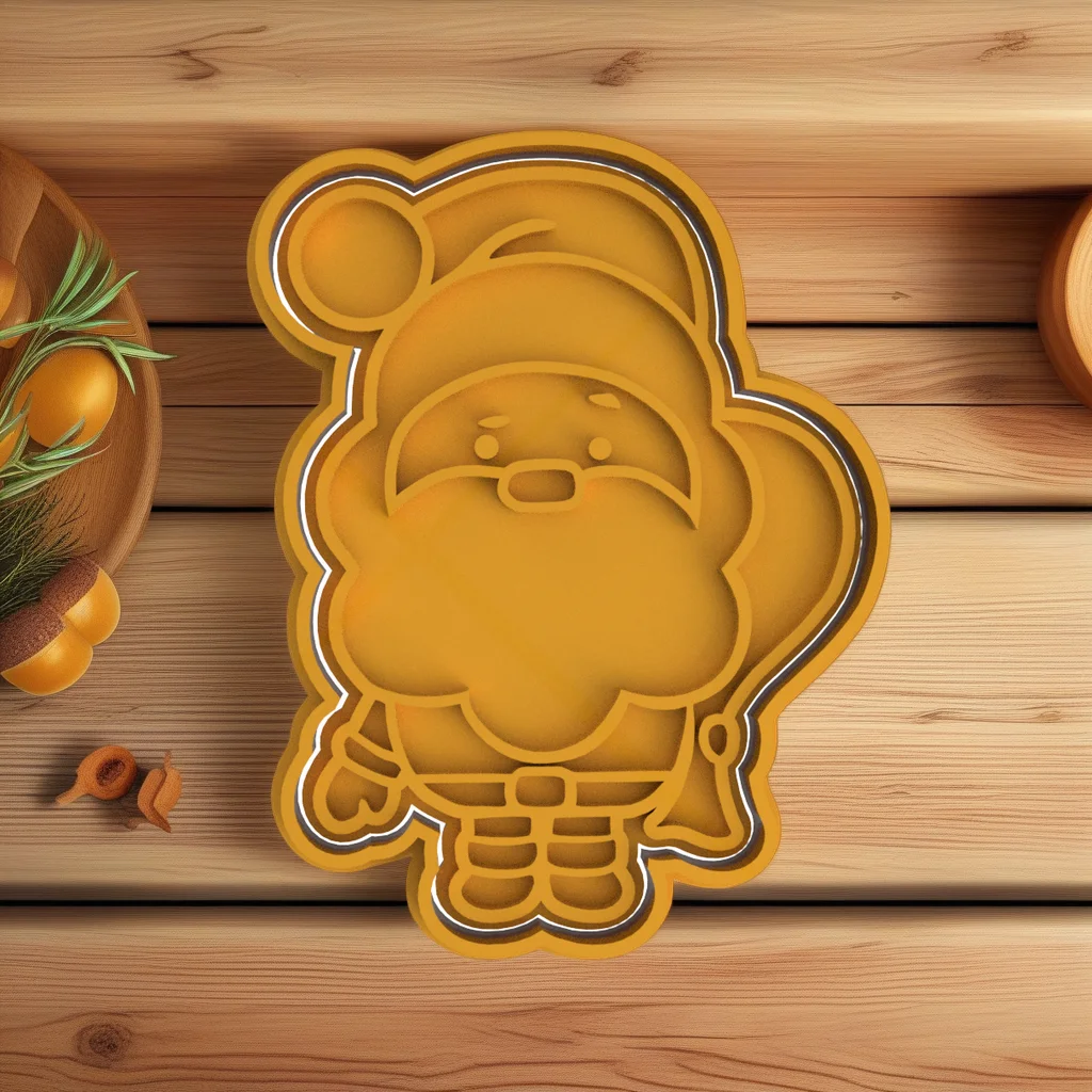  Christmas Cookie Cutter Stamp Set, Santa Gingerbread Man Train Design - View 8
