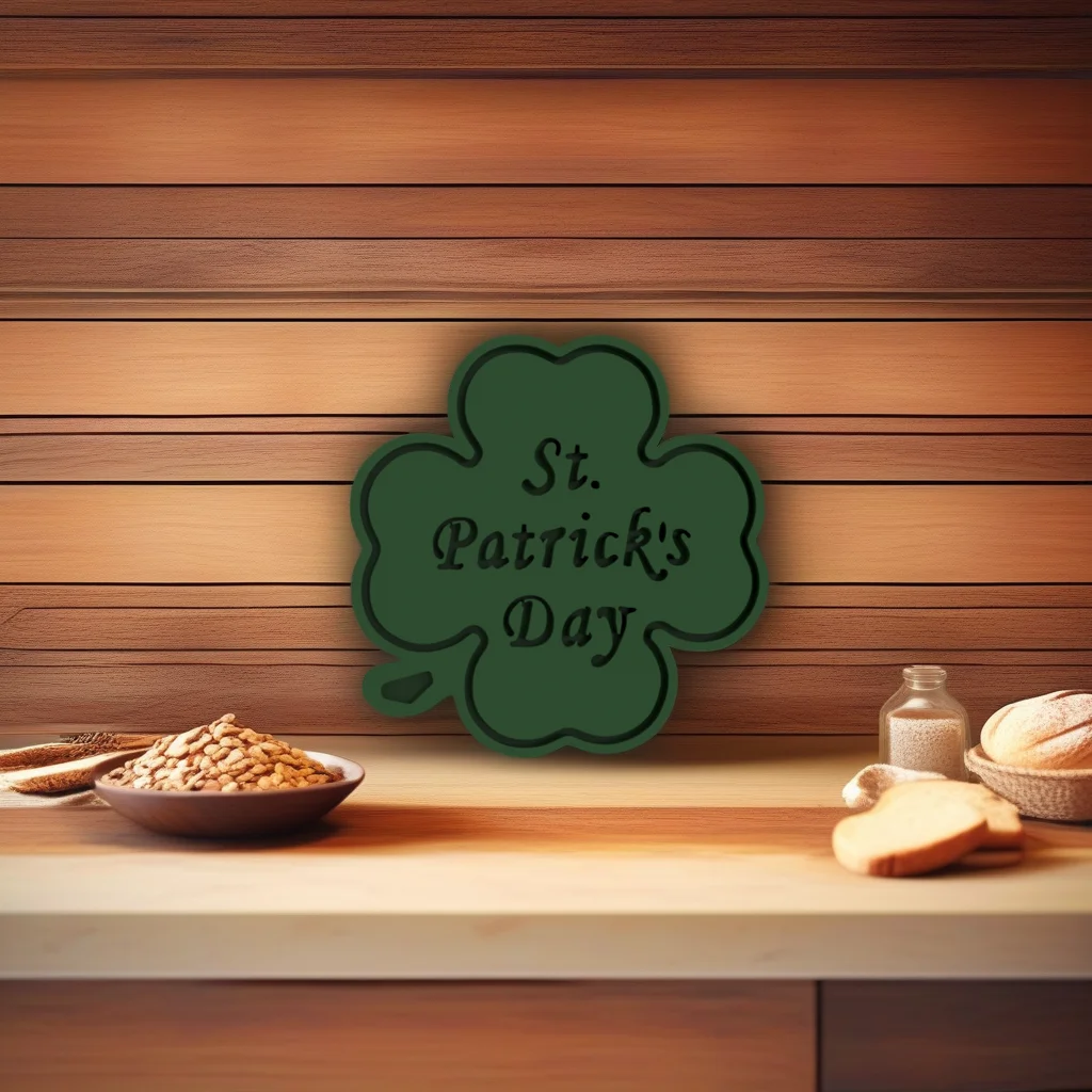  St Patrick's Day Cookie Cutter Set Clover Hat Leprechaun Fondant Embosser