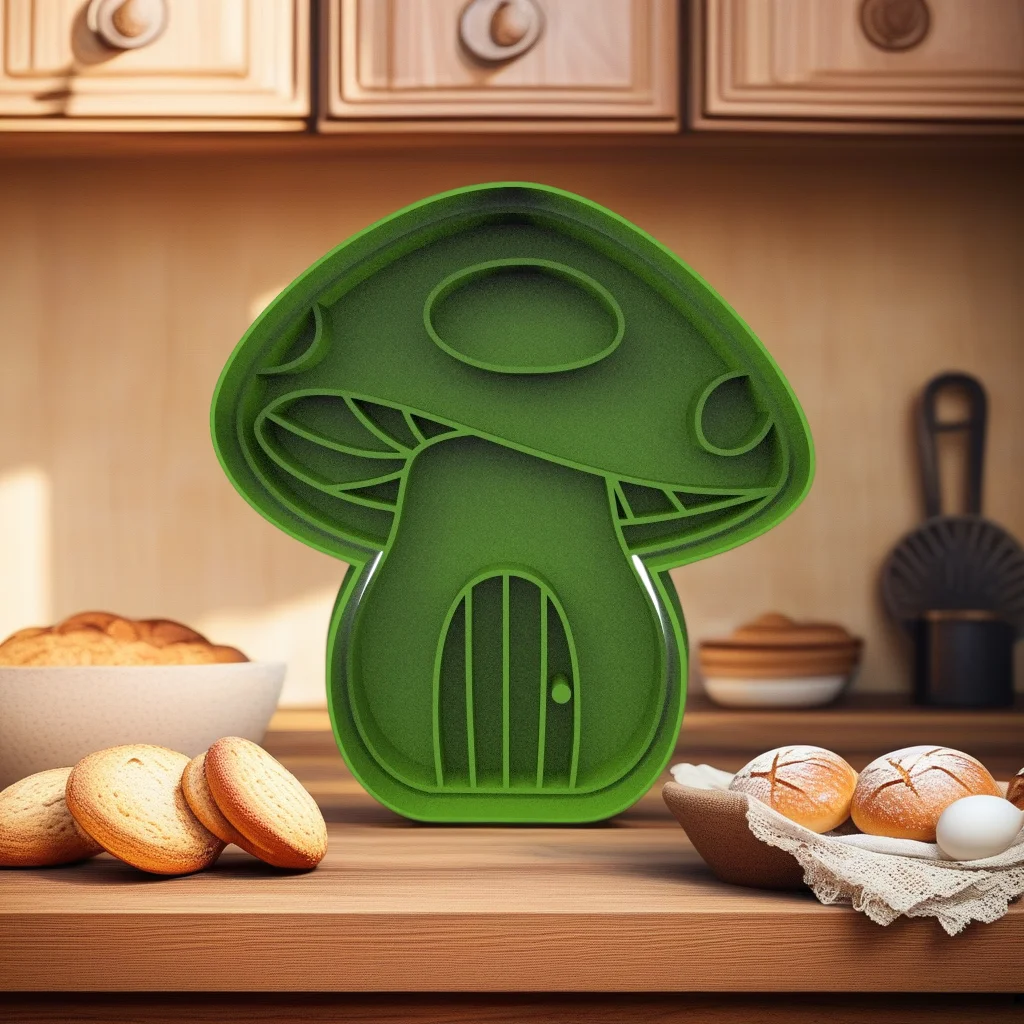  Fairy Cookie Cutter Stamp Mushroom Bow Design - View 7