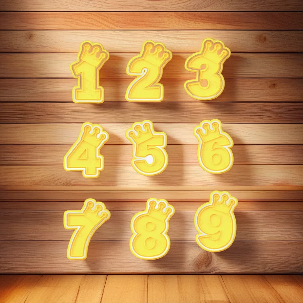  Crown Number Cutter and Embosser - Birthday Cookie Decorating Tool - View 4