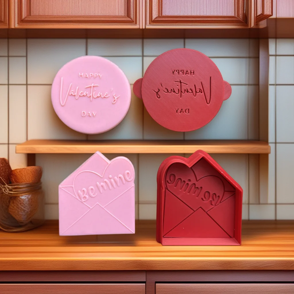  Be Mine Cookie Debosser Happy Valentine's Day Stamp Acrylic