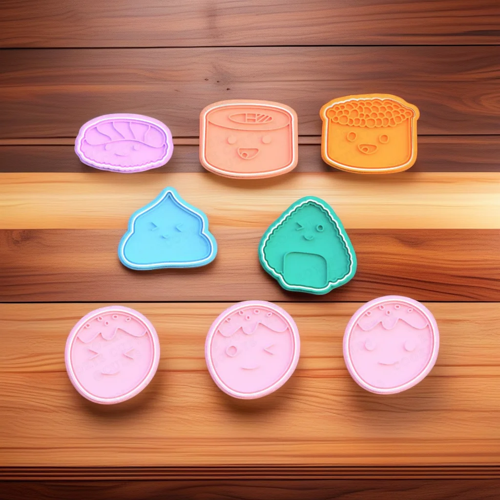  Sushi Set Cookie Cutter Stamp  8-Piece Assortment - View 2