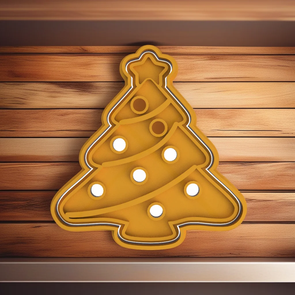  Christmas Cookie Cutter Stamp Set, Santa Gingerbread Man Train Design - View 1